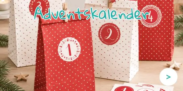 Adventskalender selbst basteln - Papiertüten, Zahlensticker und kreatives Bastelzubehör